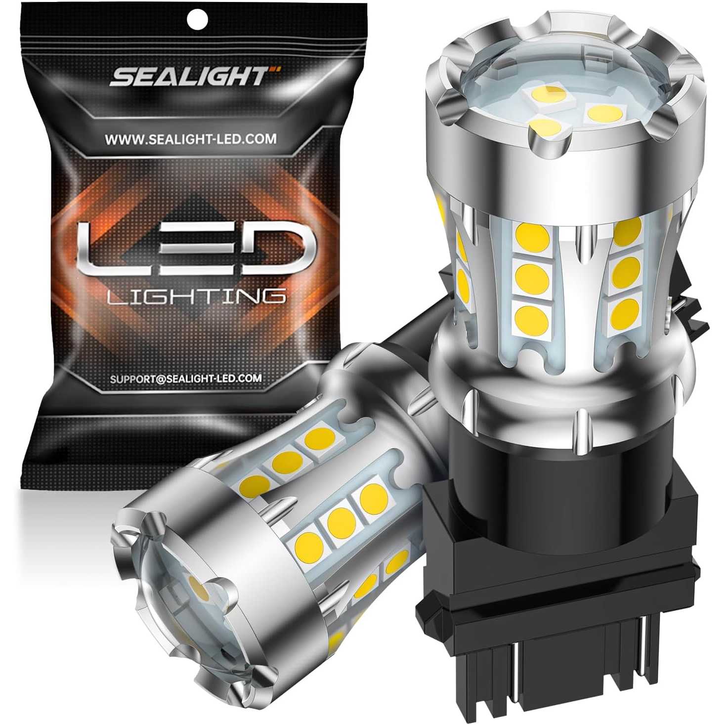 SEALIGHT® XL01 3157/3156/3057/T25 LED Backup Reverse Light Brake Tail Light Bulbs 6W 3000LM 6000K White 2PCS