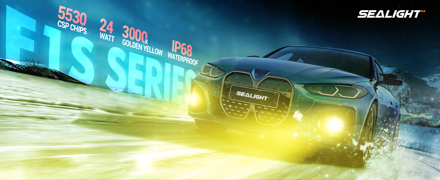 Yellow led fog light