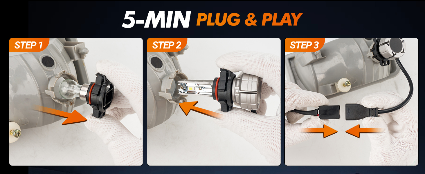 PS24W led fog light bulbs