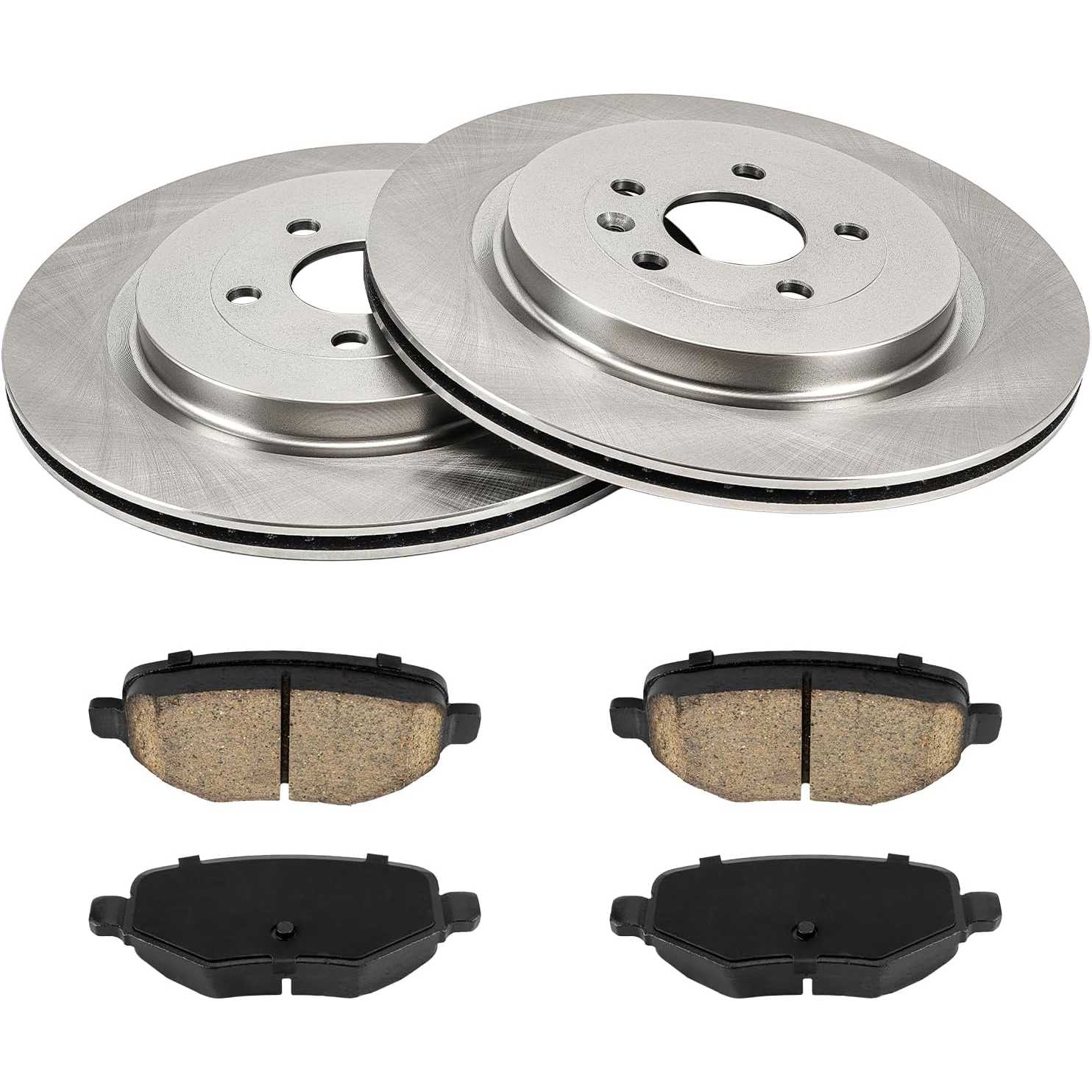 2013-2016 Lincoln MKS/2015-2019 Lincoln MKT Rear Ceramic Brake Pad & Rotor Kit 1