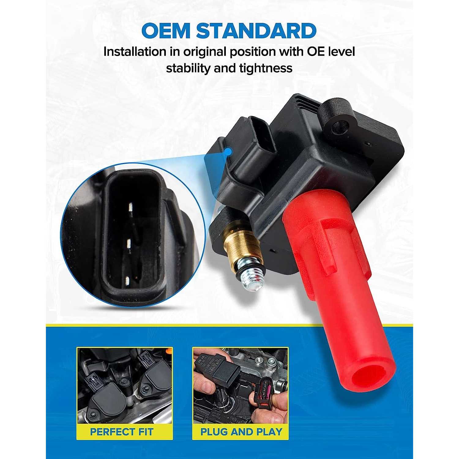 Suncent® Ignition Coil Pack, Replacement for Outback, B9 Tribeca, Tribeca, Legacy, UF287 Ignition Coil Set of 6, OE Coils with F 1