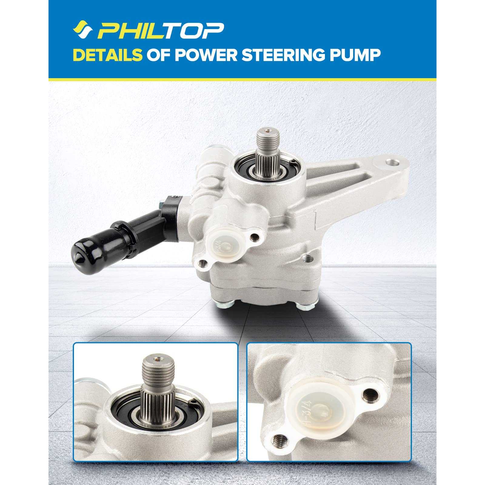21-5349 Power Steering Pump PHILTOP OE Fit For Accord 2006-2007 3L, Power Assist Pump 56110RCAA01, 56110RDJA01, 56110RDJA02 1
