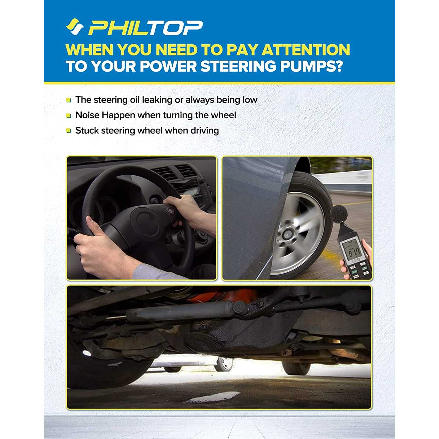 21-5349 Power Steering Pump PHILTOP OE Fit For Accord 2006-2007 3L, Power Assist Pump 56110RCAA01, 56110RDJA01, 56110RDJA02 6