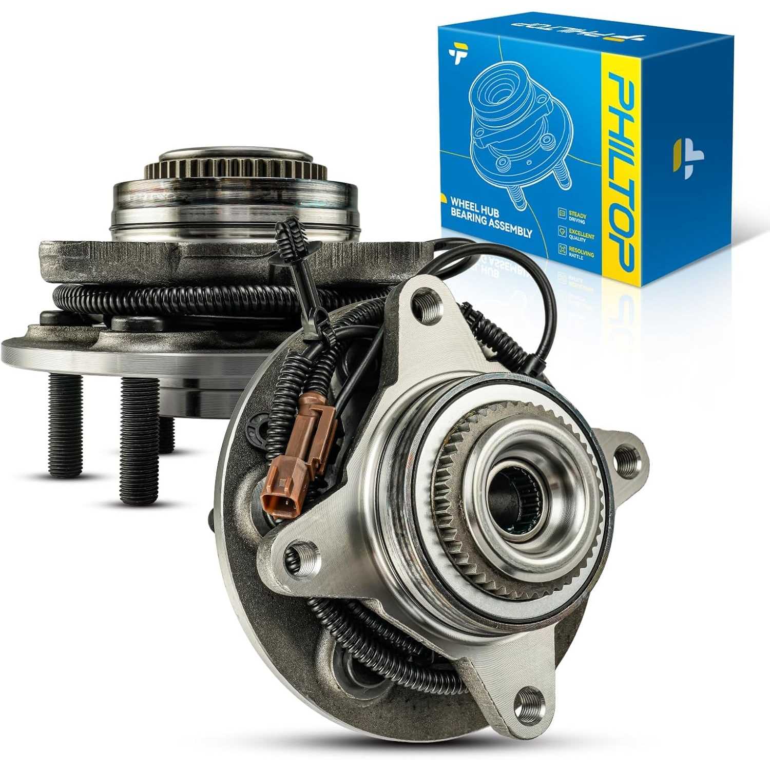 PHILTOP 515181 Front Wheel Bearing Hub Assembly Fit for Ford Expedition 2018-2021, Lincoln Navigator 2018-2021 Wheel Hub Assembl