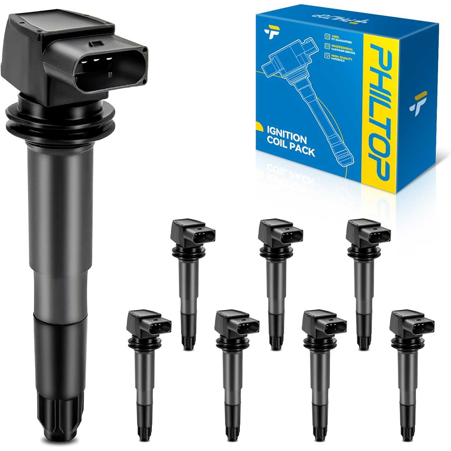 PHILTOP UF563 Ignition coils Fits for Porsche 2003-2006 Cayenne 4.5L/4.5T