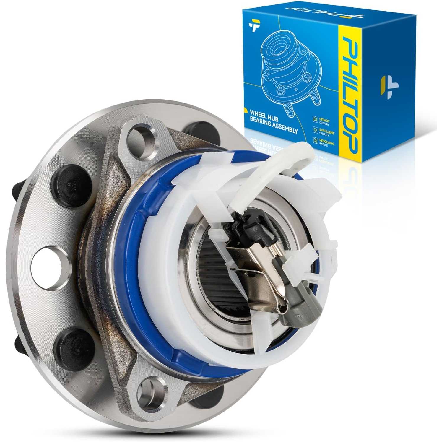 PHILTOP 513087 Front Wheel Bearing Fit for Buick Lesabre 1991-1999, Cadillac DeVille 1992-1996, Oldsmobile 88 1992-1999, Pontiac