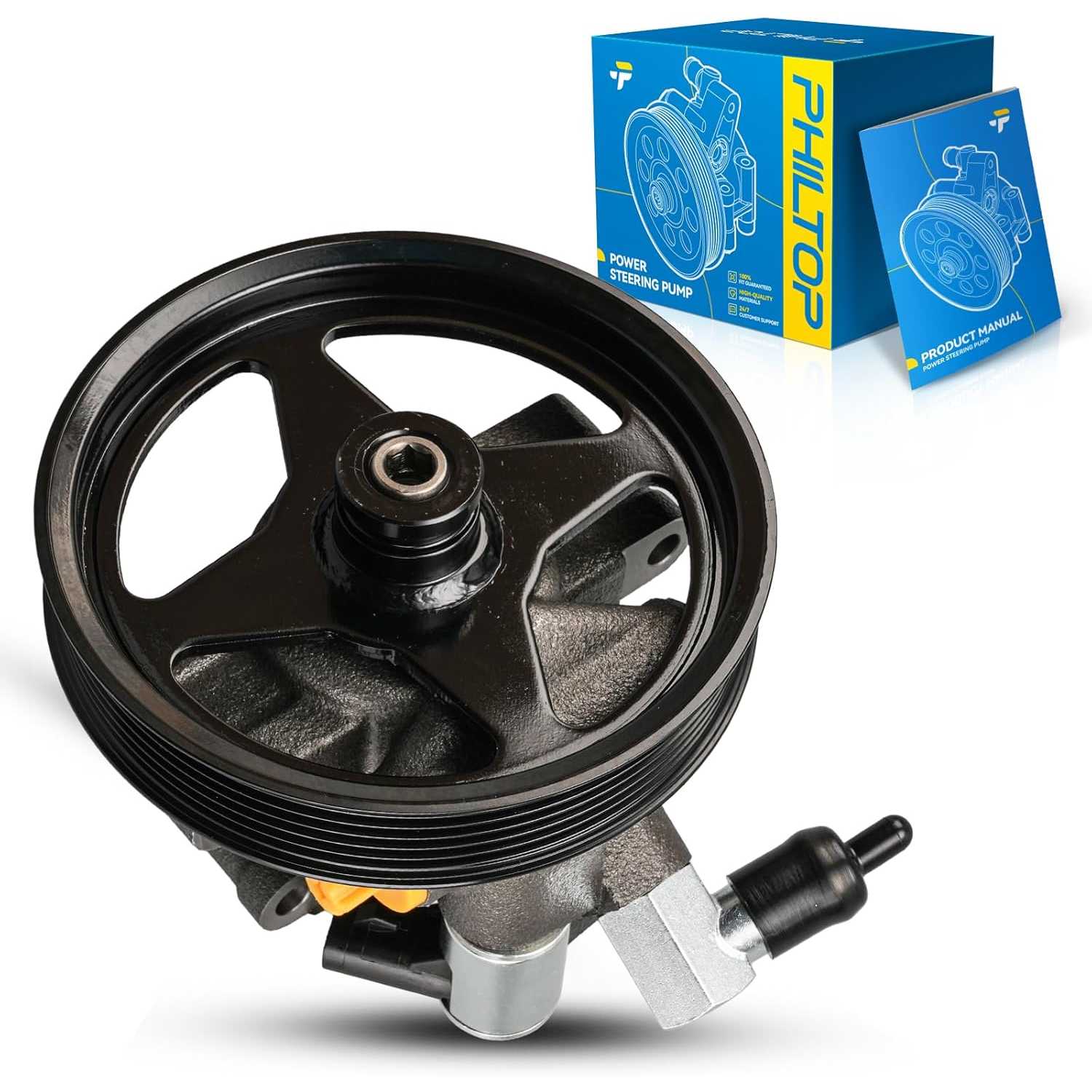 PHILTOP Power Steering Pump Replacement, Fit for 1992-2002 Crown Victoria/Grand Marquis, 1997-2001 Expedition, 1991-2002 Town Ca
