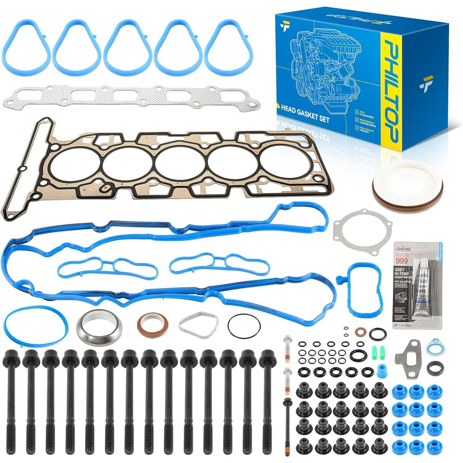 PHILTOP HS26390PT Head Gasket Set Compatible with Colorado 2007-2012,Canyon 2007-2012,H3 2007-2010,H3T 2009-2010,i-370 2007-2008