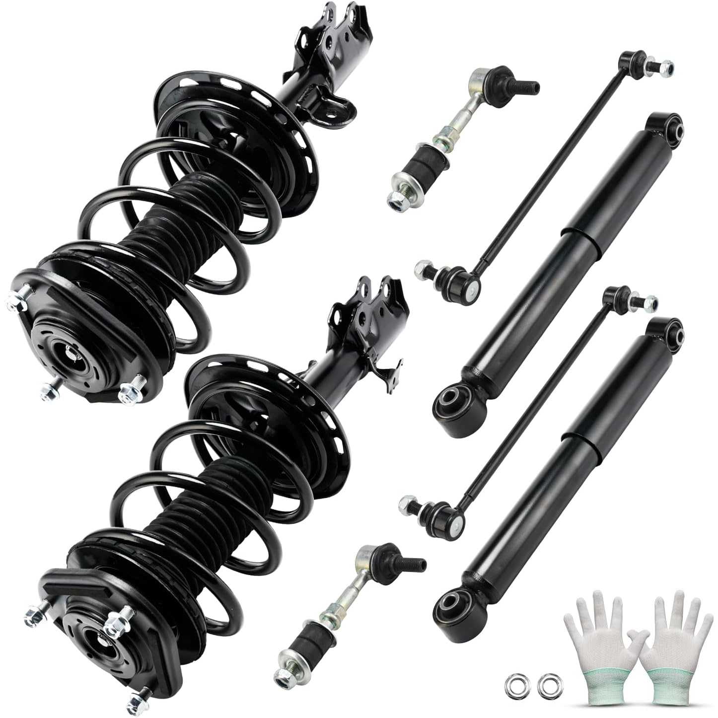 PHILTOP 4 PCS Struts and Shocks Complete Assembly with Sway Bar Link Stabilizer Replacement for 2006-2012 Toyota RAV4, Replaces