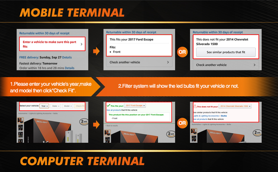 led fog light bulb yellow