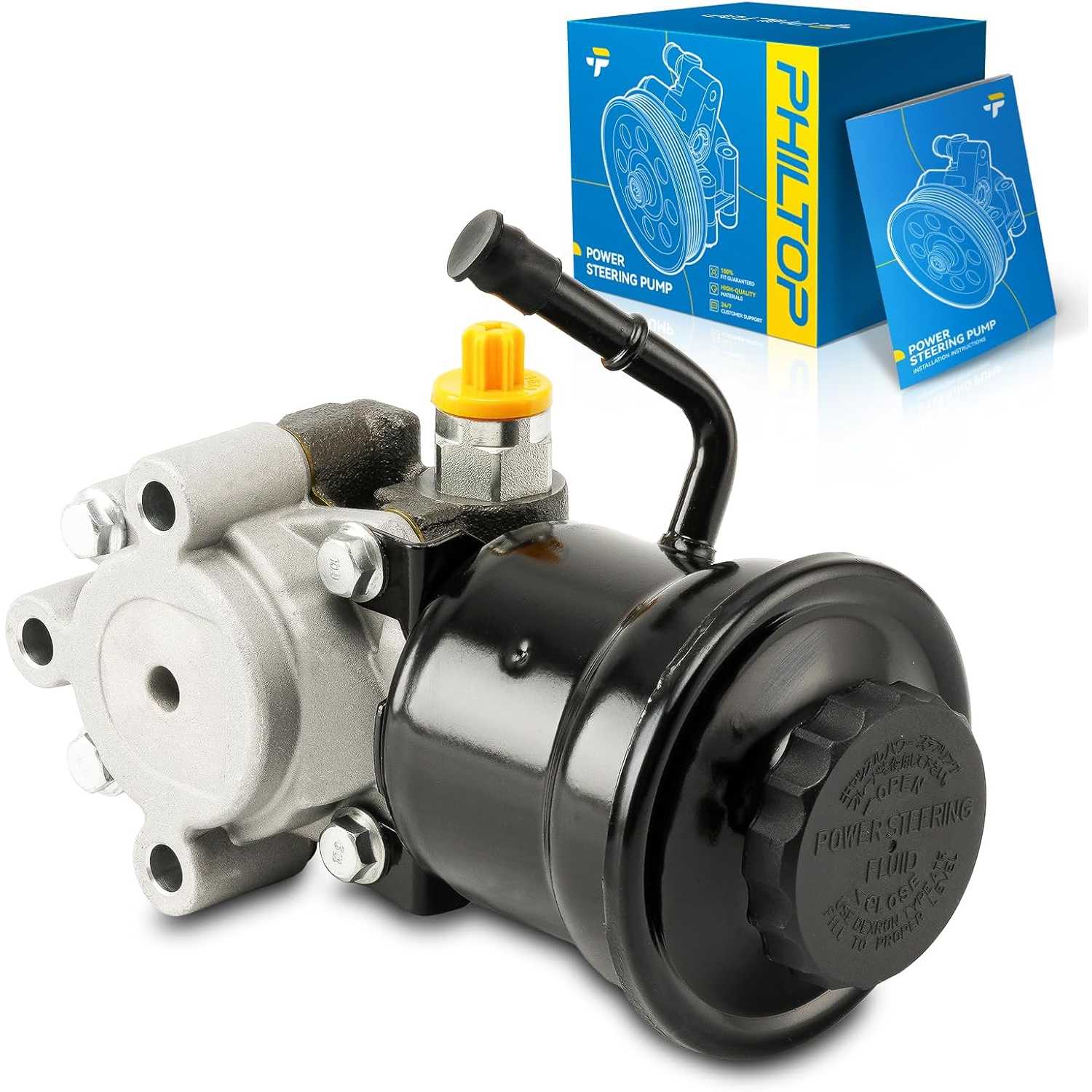 PHILTOP 96-5930 Power Steering Pump Fit For 1995-2001 Tacoma 2.4L/2.7L, 1994-1998 T100 2.7L, OE Replace# 4432004020, 443200W010,
