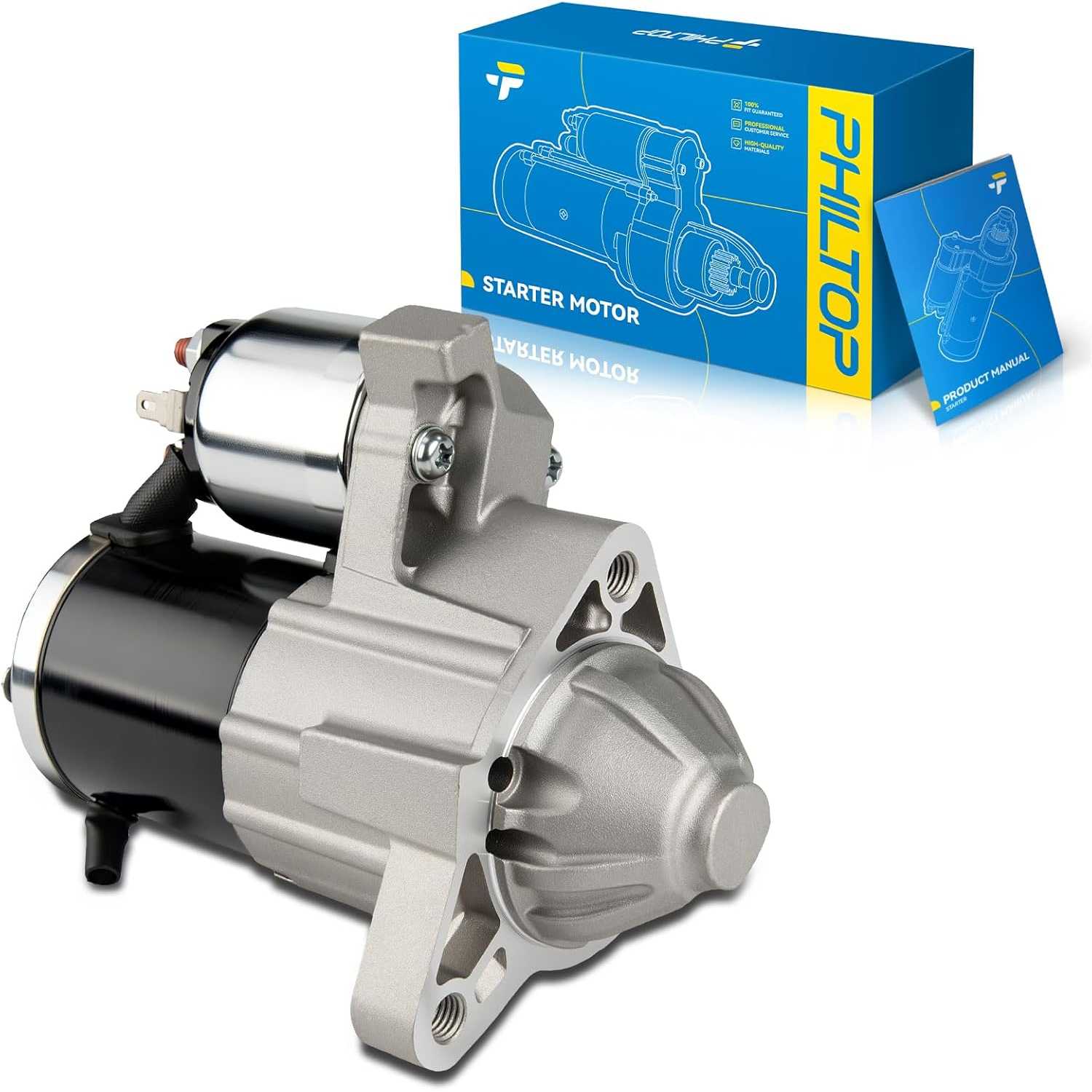 PHILTOP Starter Motor Replace 17939N Compatible with Jeep 2005-2010 Grand Cherokee, 2006-2010 Commander,91273334,17939N,17460,17
