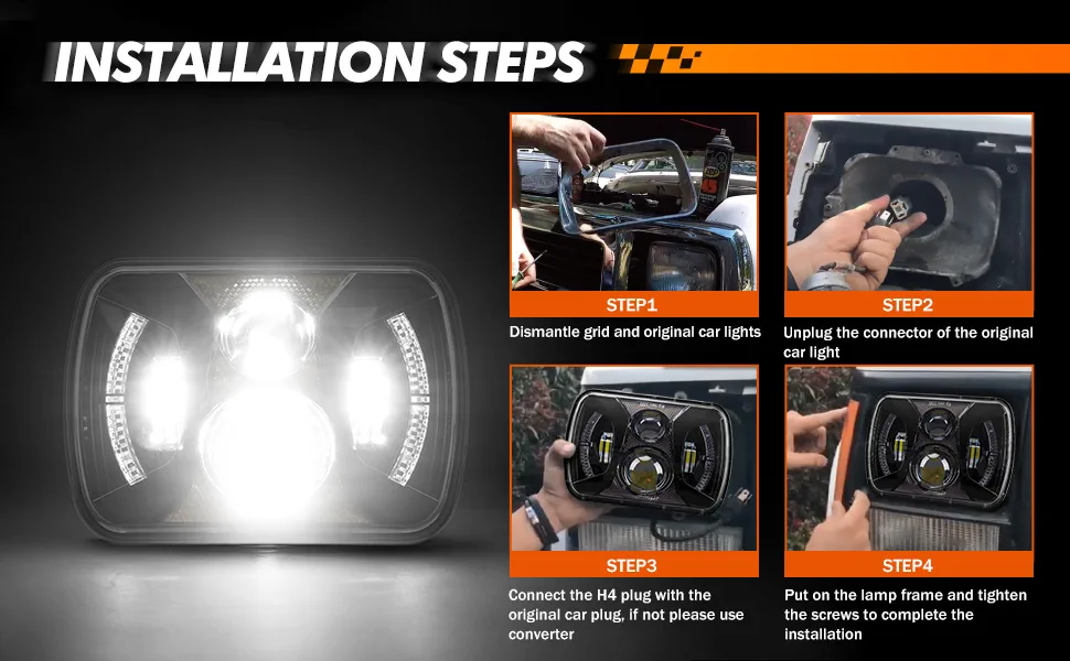 5x7 7x6 Led headlights