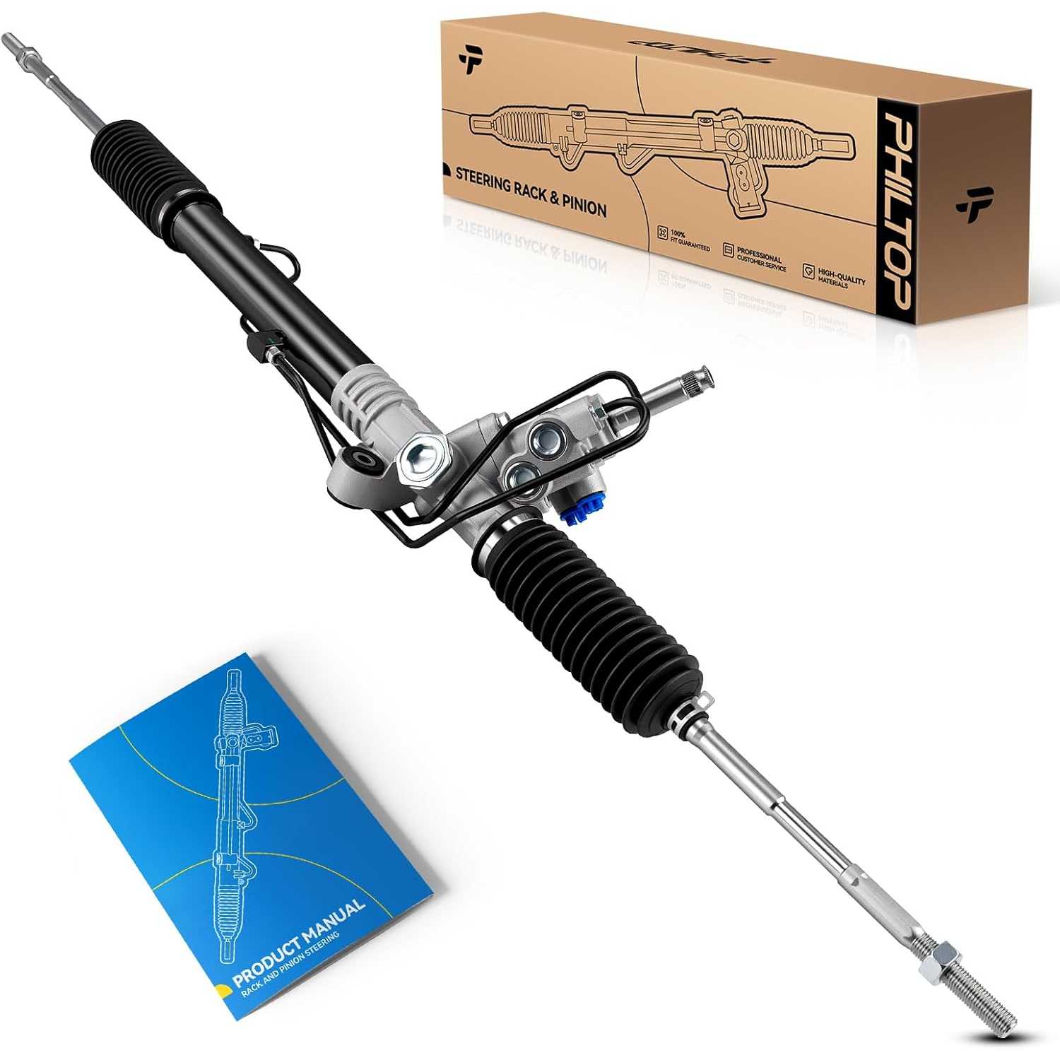 PHILTOP Power Steering Rack and Pinion Compatible with Subaru Impreza 2008 2009 2010 2011 2012 2013 2014 2.5T, Hydraulic Rack an