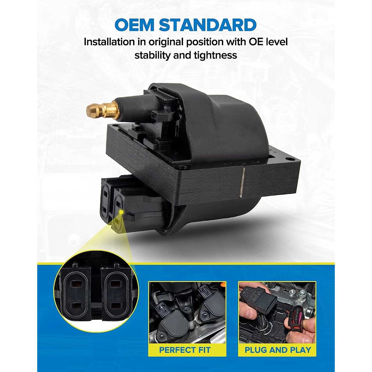 PHILTOP® C1500 K1500 Ignition Coil GN10048 D503A for C1500 K1500 S10 K2500 Caprice Camaro C2500 G20 C3500 Corvette S10 Blazer Fi 1