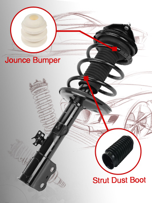 strut boot and jounce bumper