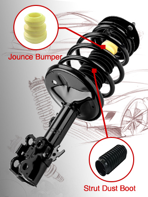 struts boot and jounce bumper