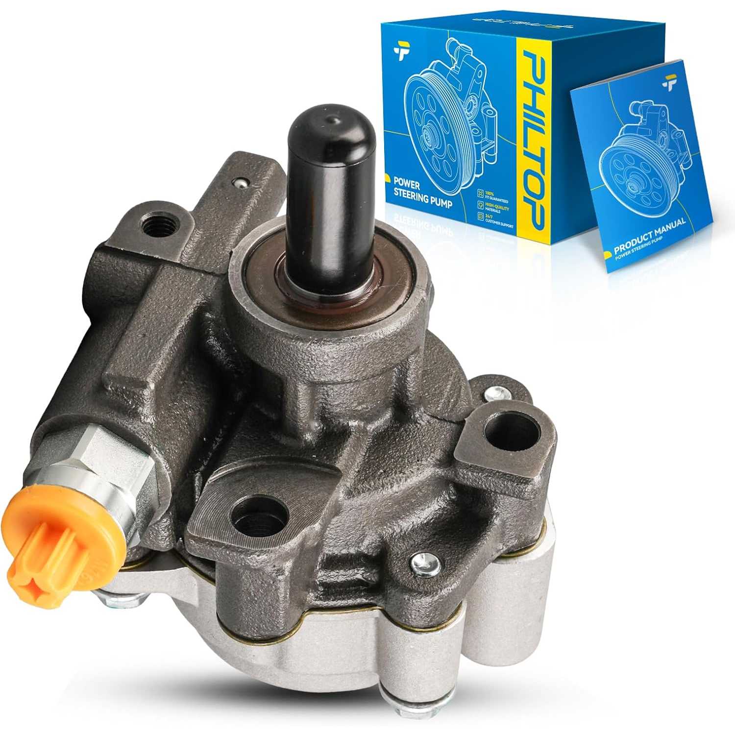 PHILTOP 215875 Power Steering Pump, Fit for 1993-1997 Corolla, 1993-1997 Prizm, Replace OE 21-5875, 215875, 432012321, 94852766,