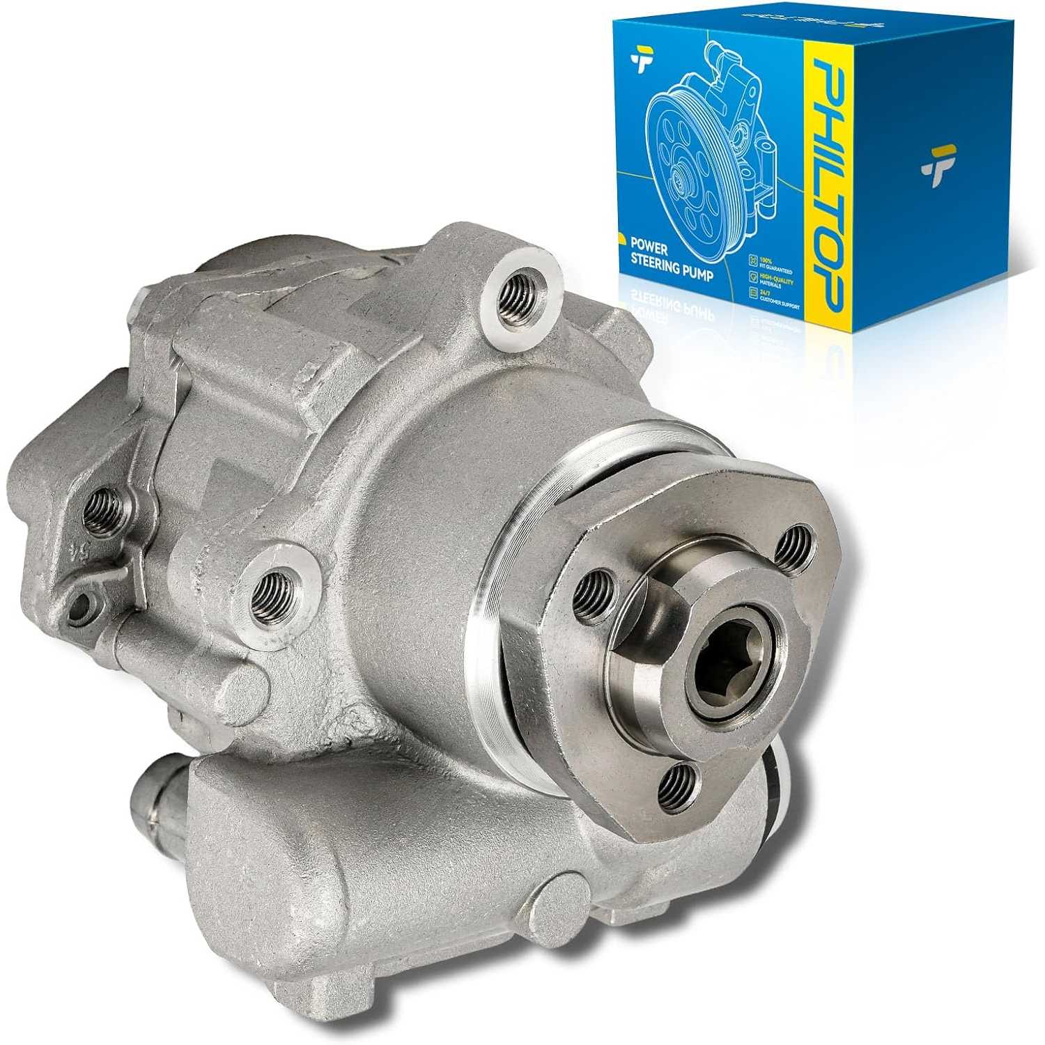 PHILTOP Power Steering Pump 214064, Fit for 1998-2005 Beetle 2.0L, 1999-2005 Jetta 2.0L, 1999-2005 Beetle 1.8T, 2000-2005 Jetta