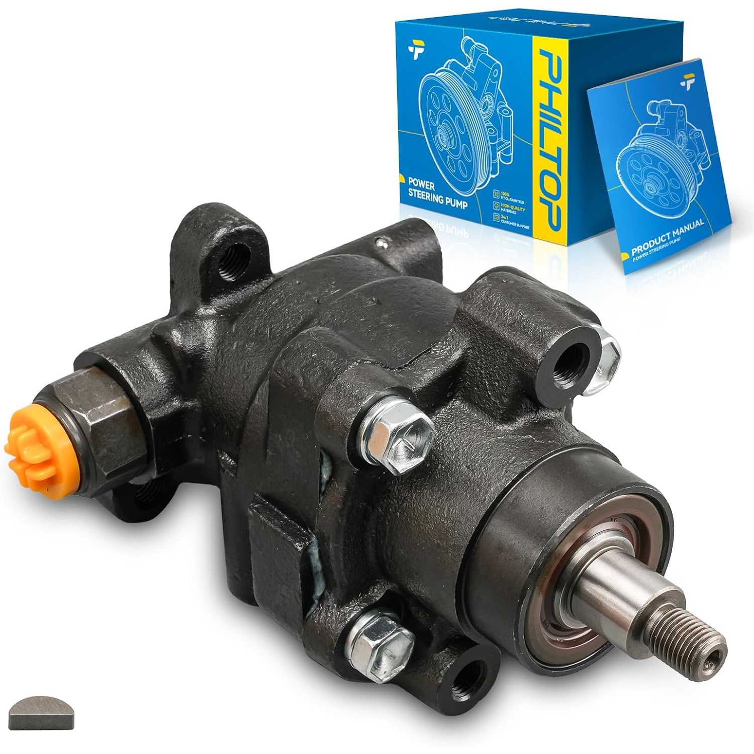 PHILTOP Power Steering Pump Replacement 215720, Fit for 1984-1990 Pickup 2.4L, Steering Pump