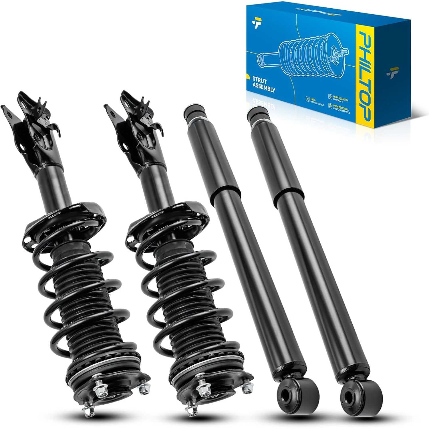 PHILTOP Front Rear Struts And Shocks Complete Assembly 172286 172287 5609 For 2006 2007 2008 2009 2010 2011 Honda Civic