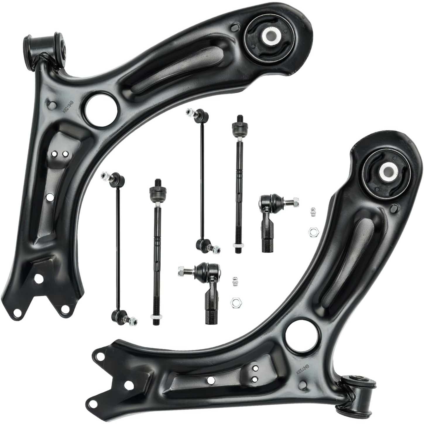 PHILTOP Front Suspension Kit Ball Joint Control Arm Sway Bar Stabilizer Link Tie Rod Compatible with 2011-2018 Jetta Sedan
