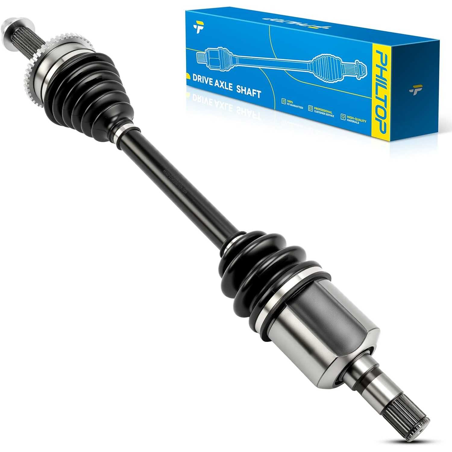 PHILTOP Front Left CV Axle Shaft Assembly Fit for 2006-2009 Fusion/Milan 2.3L, 2003-2008 Mazda 6 2.3L, 1 PCS CV Axles