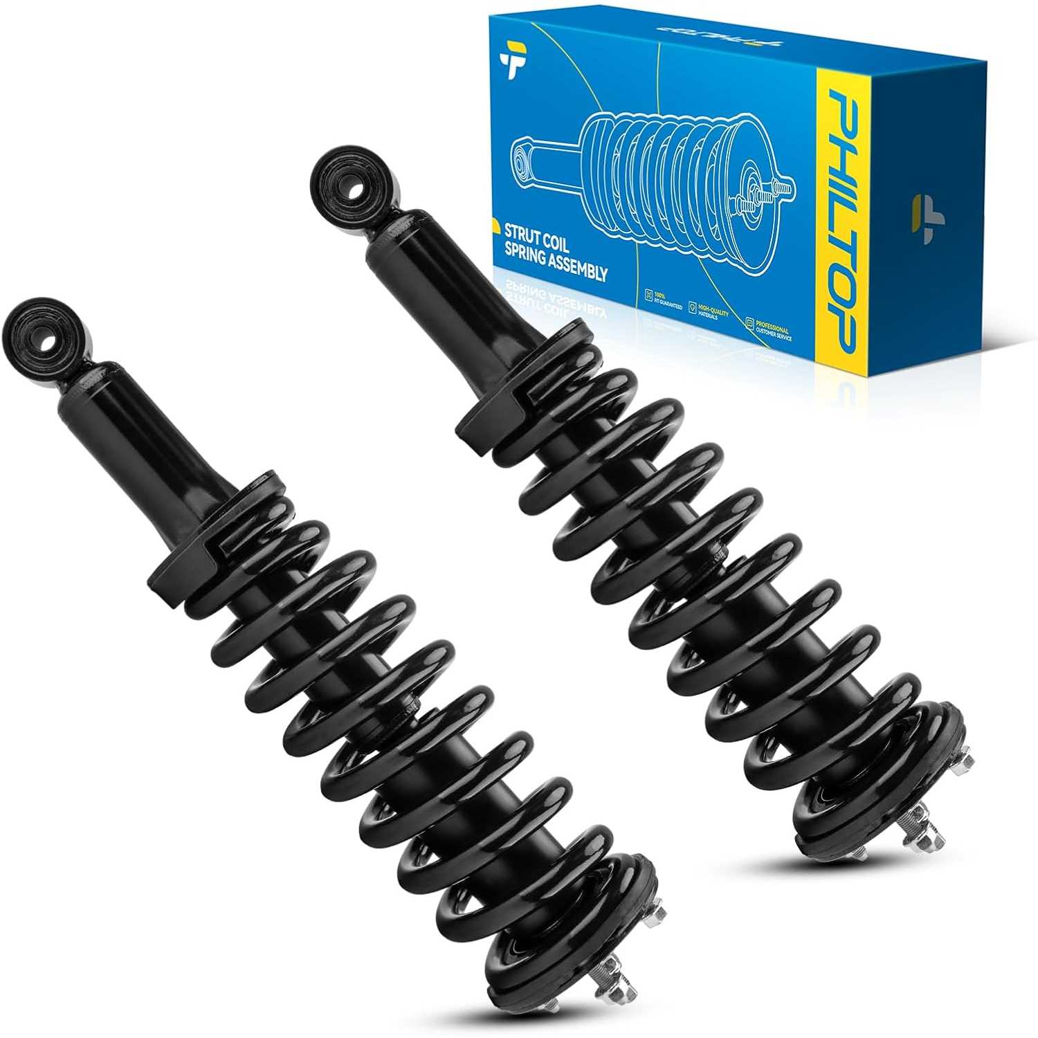 PHILTOP Front Struts Shock PHILTOP for Tundra 2000 2001 2002 2003 2004 2005 2006, Shock Absorber 171347L 171347R, Struts with Co