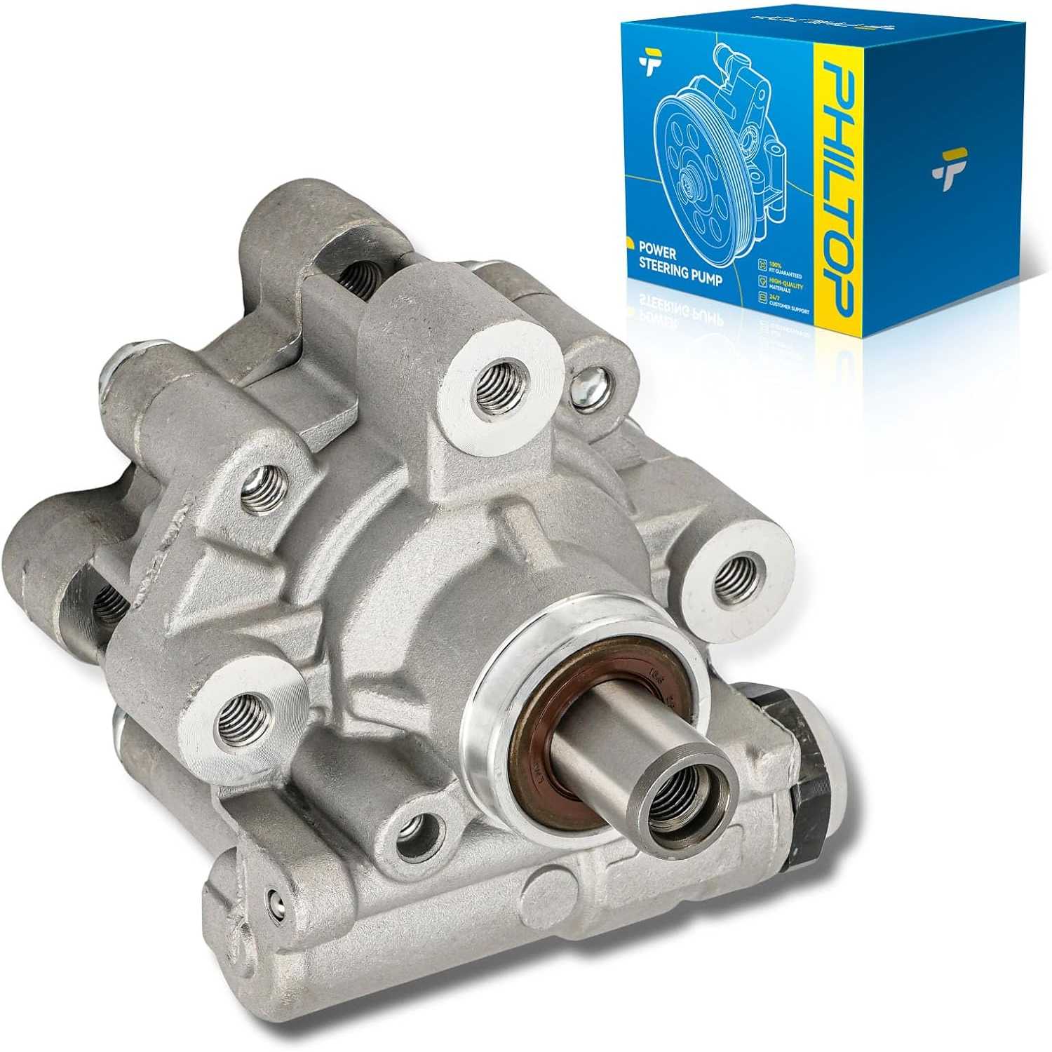 PHILTOP Power Steering Pump Replacement 202206, Fit for 2007-2010 Sebring 2.7/3.5L, 2008-2010 Town & Country/Grand Caravan,