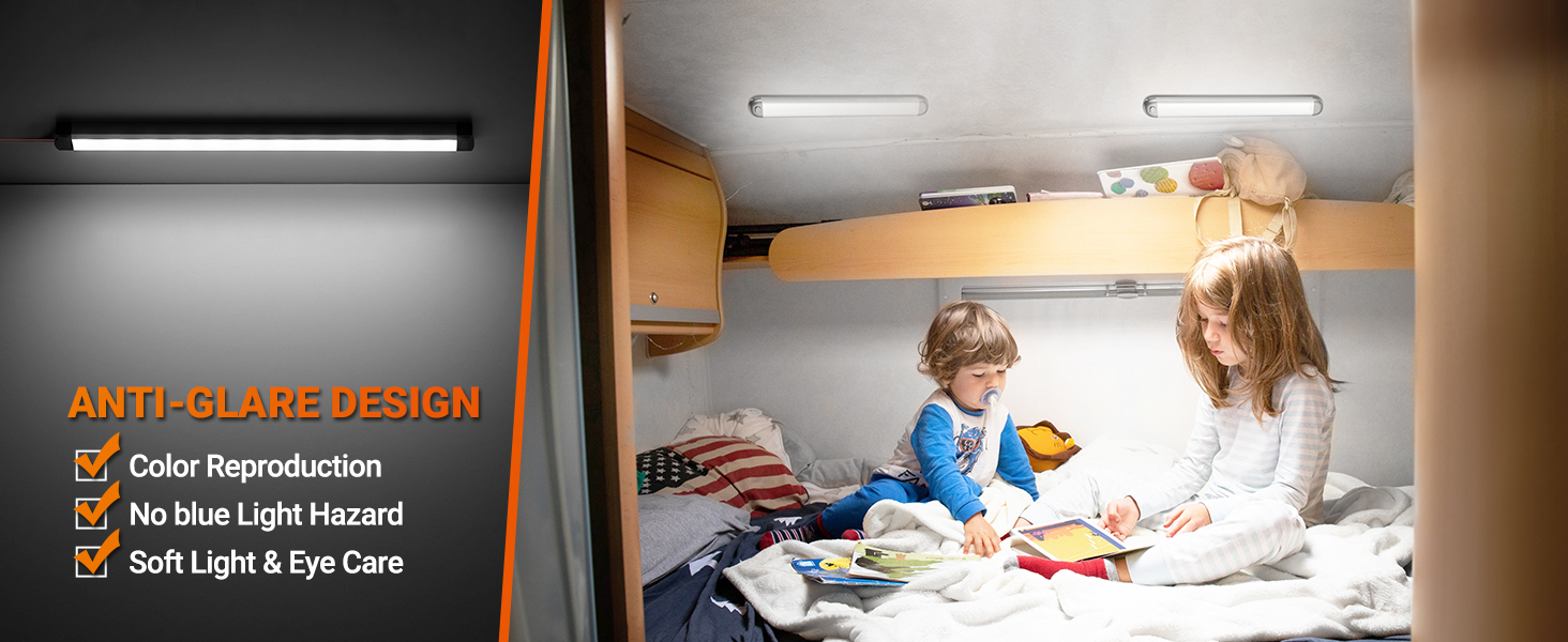 thumbnail image 2 of TrustWheel RV LED Ceiling Light - 15W 1500LM 3 Color Temperature With Stepless Dimming | 12V Interior Lighting For Camper Trailer Boat 2 of 5