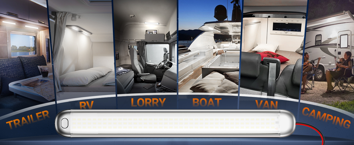 SEALIGHT DC 12V LED Interior Light Bar, 1500LM 8W LED Lights Strip