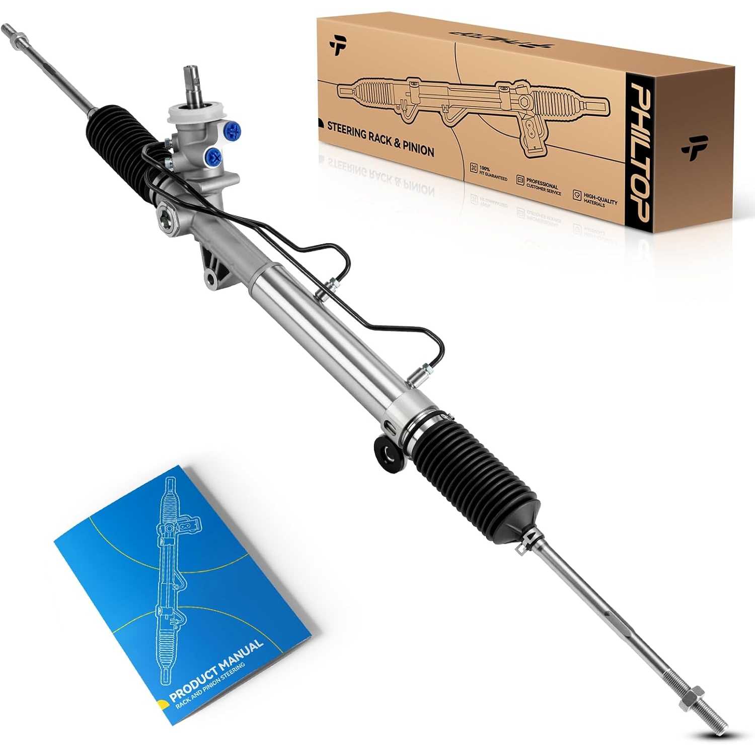 PHILTOP Power Steering Rack and Pinion Compatible with 2007-2008 Uplander, 2005-2006 Uplander/Montana/Terraza/Relay 3.5L, 2006 T