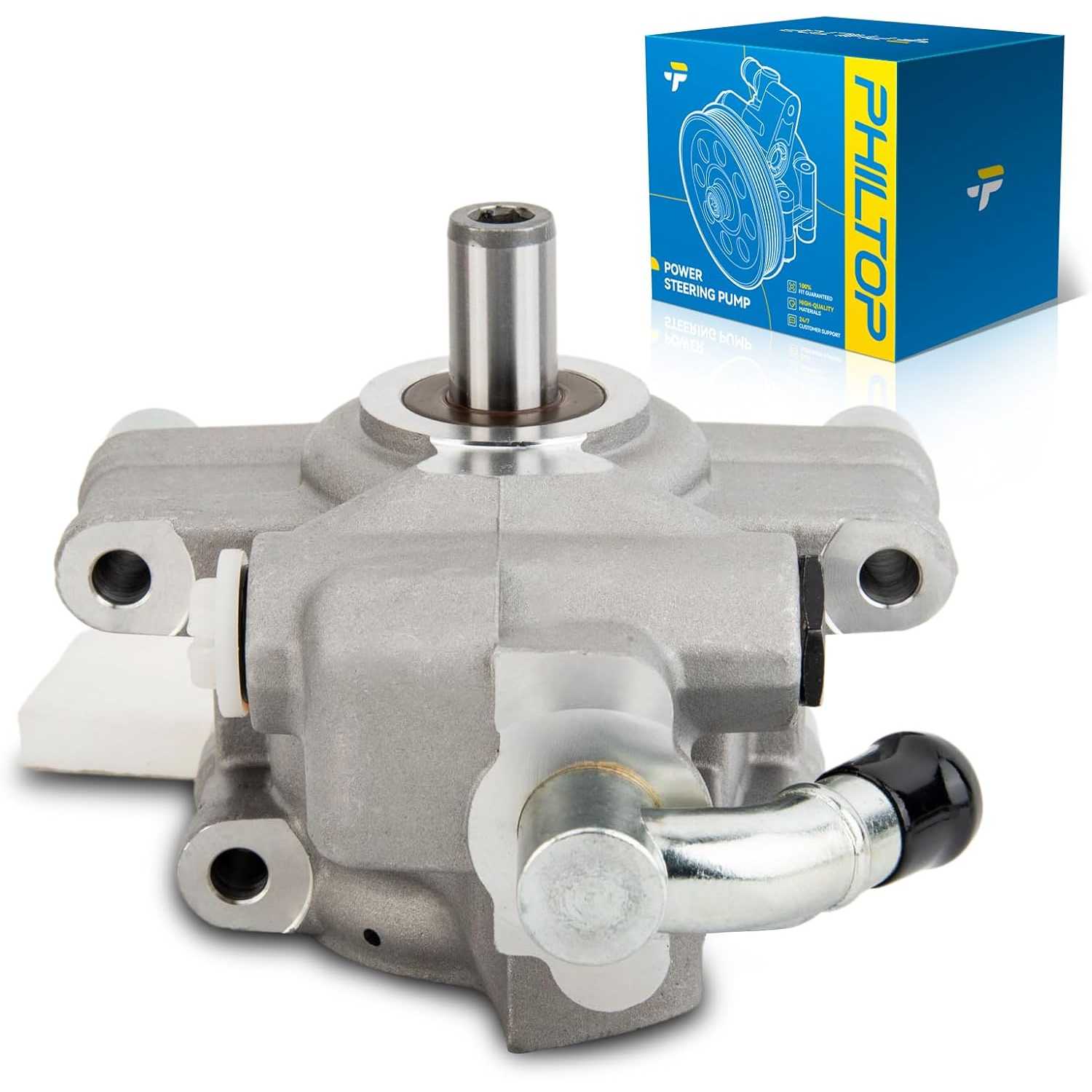 PHILTOP 20-312 Power Steering Pump for Expedition 2003-2006, F150 2004-2008, Mark LT 2006-2008, Navigator 2003-2006, 2L1Z3A674GB