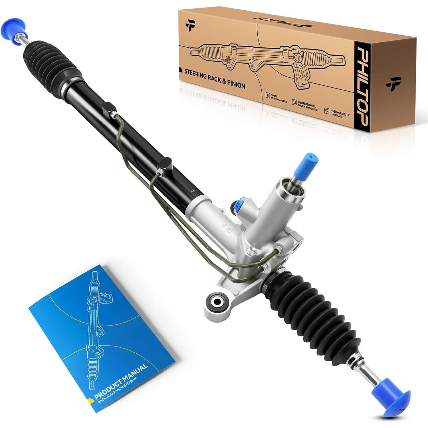 PHILTOP Hydraulic Power Steering Rack and Pinion Assembly Direct Fit 2006-2010 Civic DX/EX/EX-L/GX/LX/LX-S Replace No.26-2718