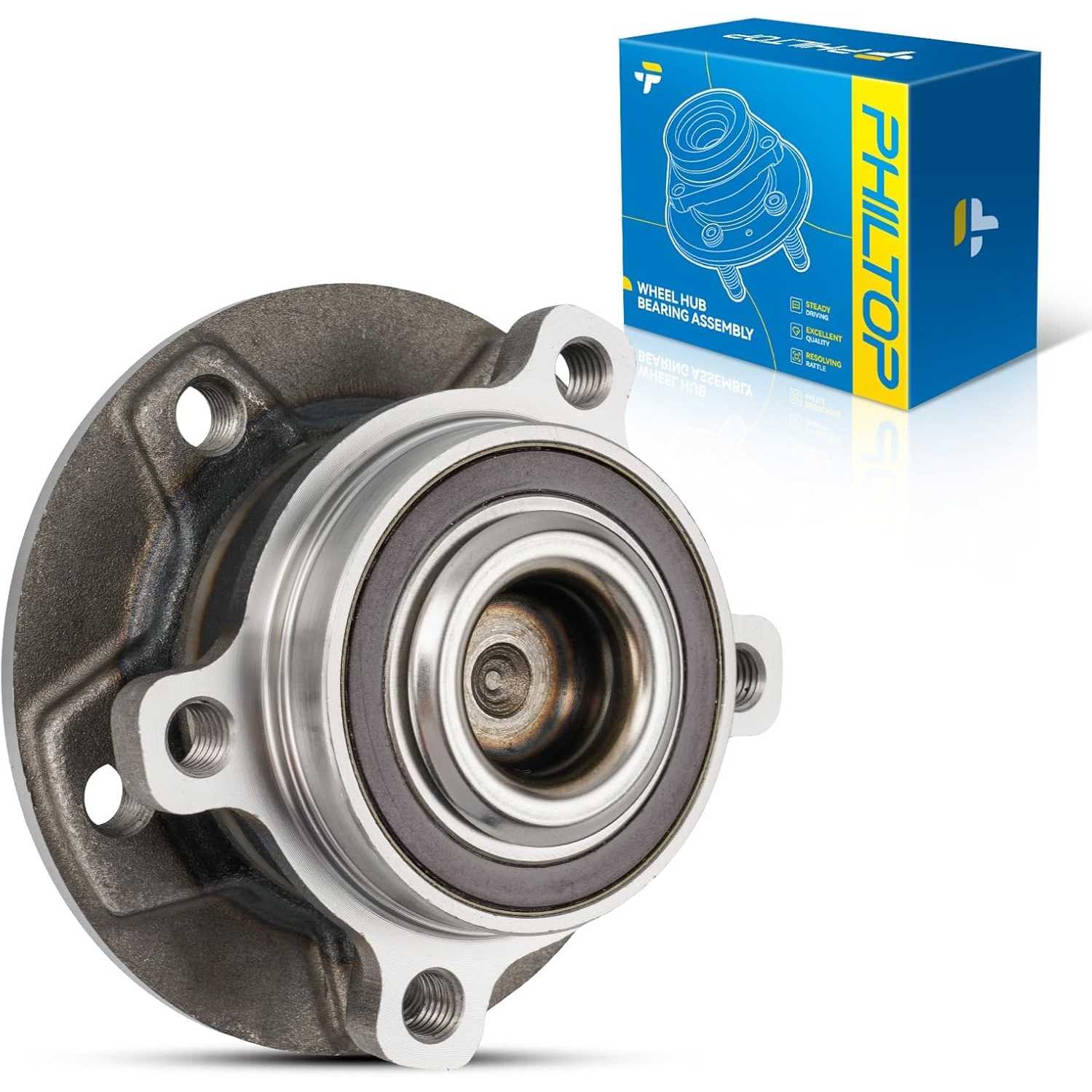 PHILTOP 512568 FWD Rear Wheel Bearing Hub Assembly Fit for Jeep