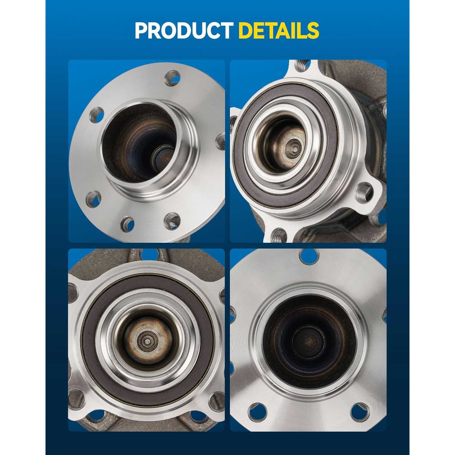 PHILTOP 512568 FWD Rear Wheel Bearing Hub Assembly Fit for Jeep