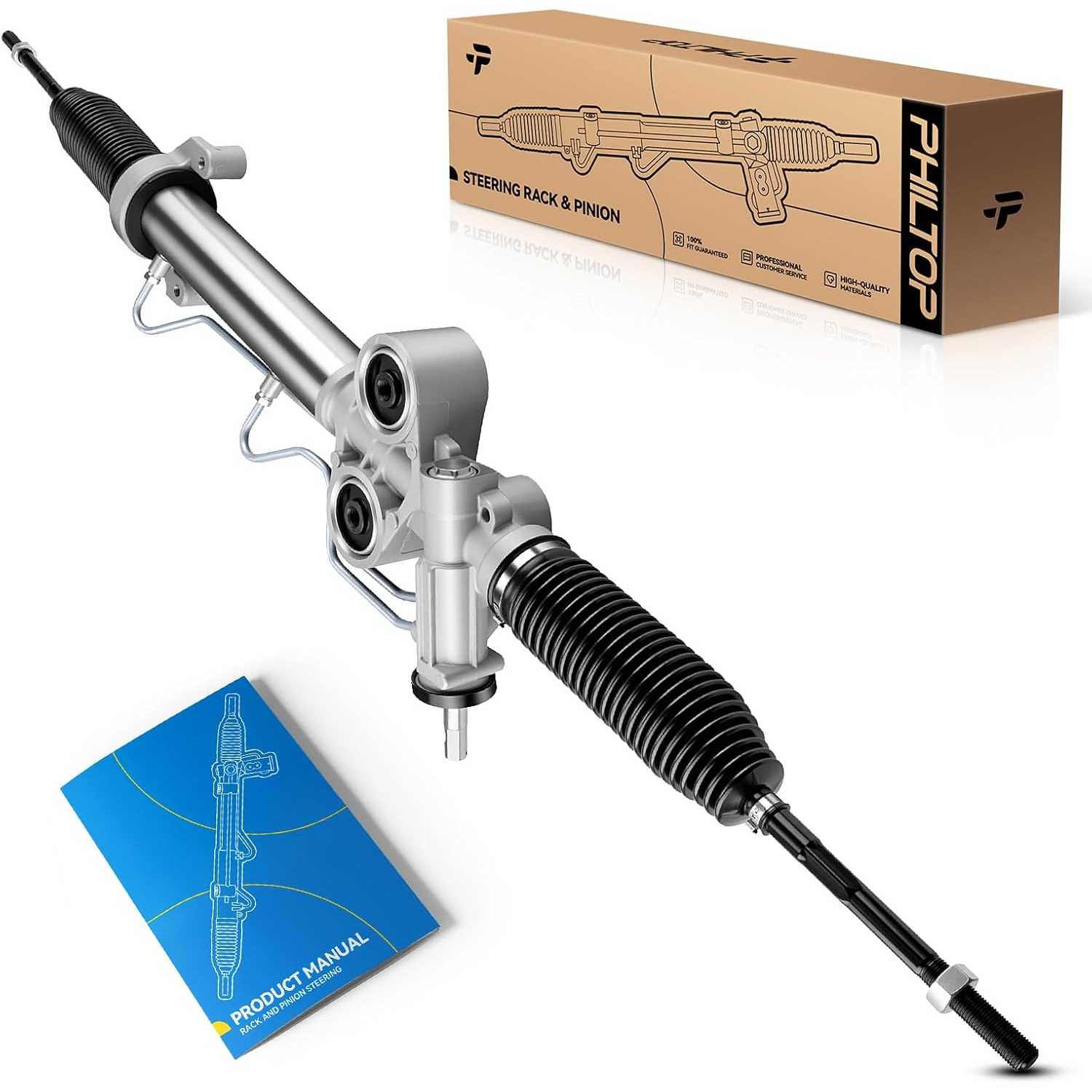 PHILTOP Hydraulic Power Steering Rack and Pinion for 2007-2011 Silverado/Sierra 1500 Crew/Extended Cab, 2012-2013 Sierra 1500(Ex