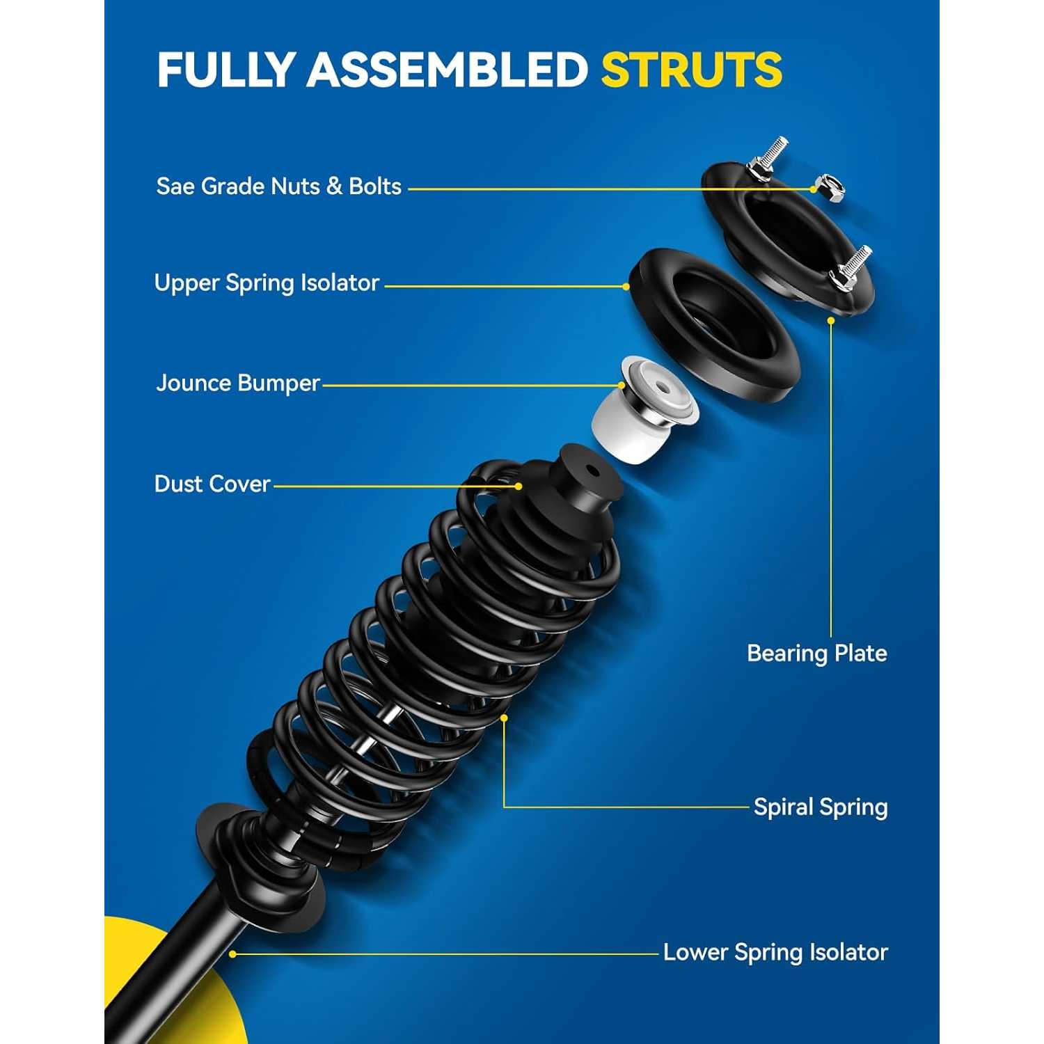 PHILTOP Front Shock Absorber Struts for Nissan Altima 2013-2018