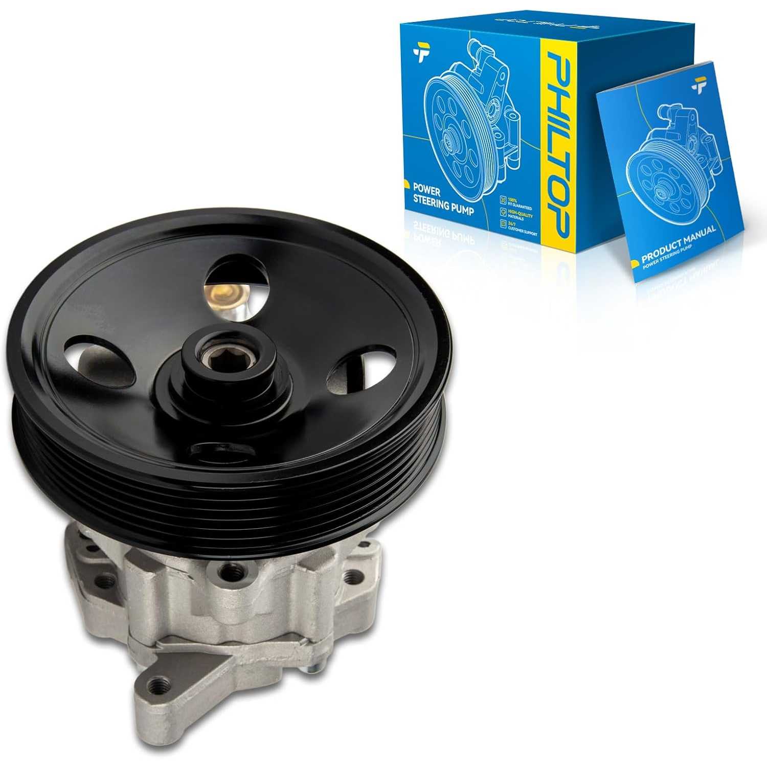 PHILTOP 21-5294 Power Steering Pump Fit For ML320 1998-2003 3.2L, ML430 1999-2001 4.3L, ML55 AMG 2000-2003 5.5L Power Steering P