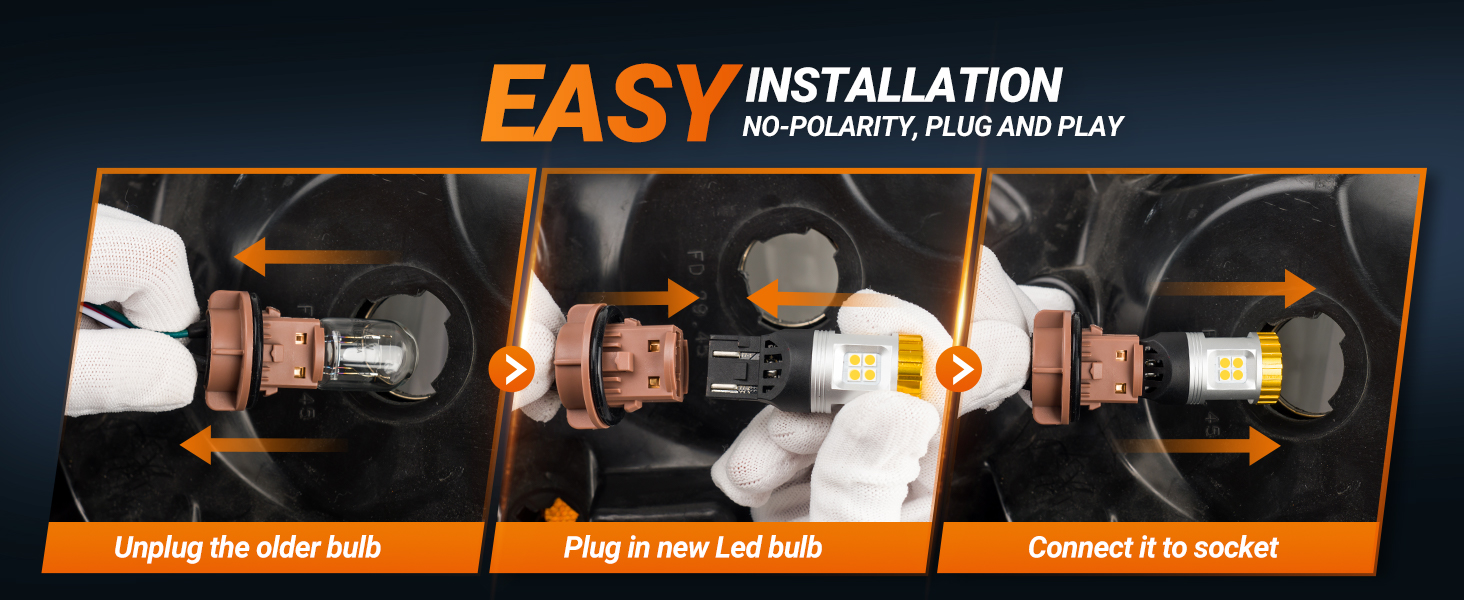 Sealight 7443 7440 7441 7444 T20 W21W LED Light Bulb White Reverse Backup Tail Blinker Light