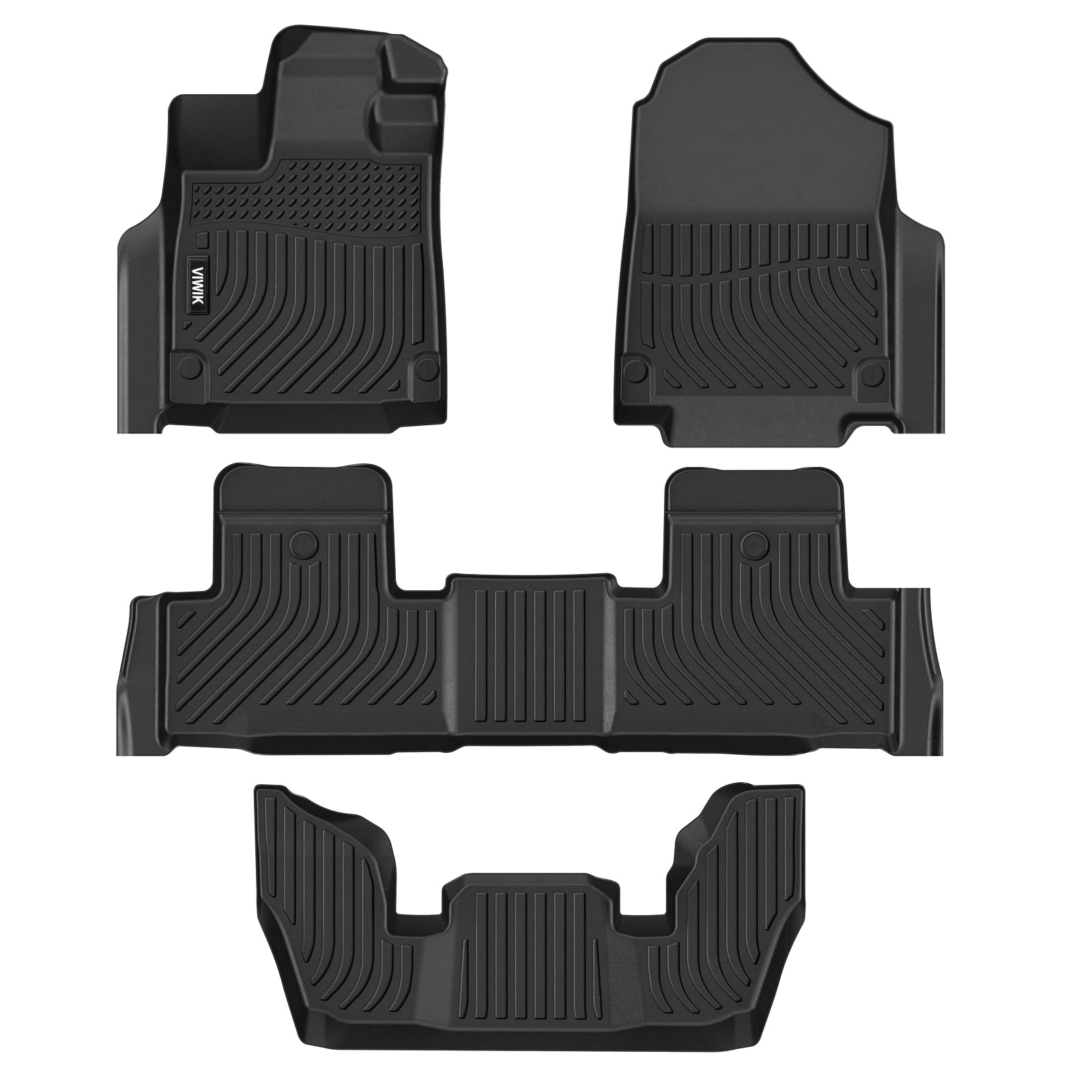 2022-2024 Acura MDX 7 seat SUV All Weather Custom Truck Floor Mats Best TPE Vehicle Floor Liners Automotive ViWiK® 1