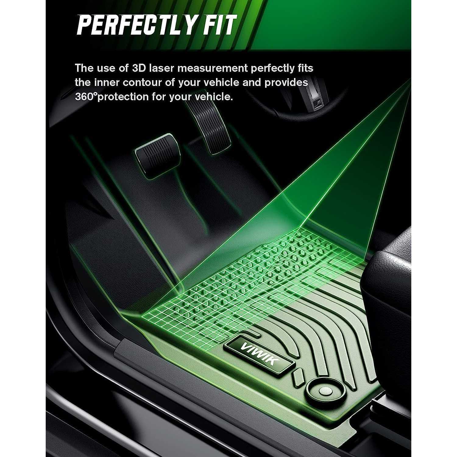 2022-2024 Acura MDX 7 seat SUV All Weather Custom Truck Floor Mats Best TPE Vehicle Floor Liners Automotive ViWiK® 5