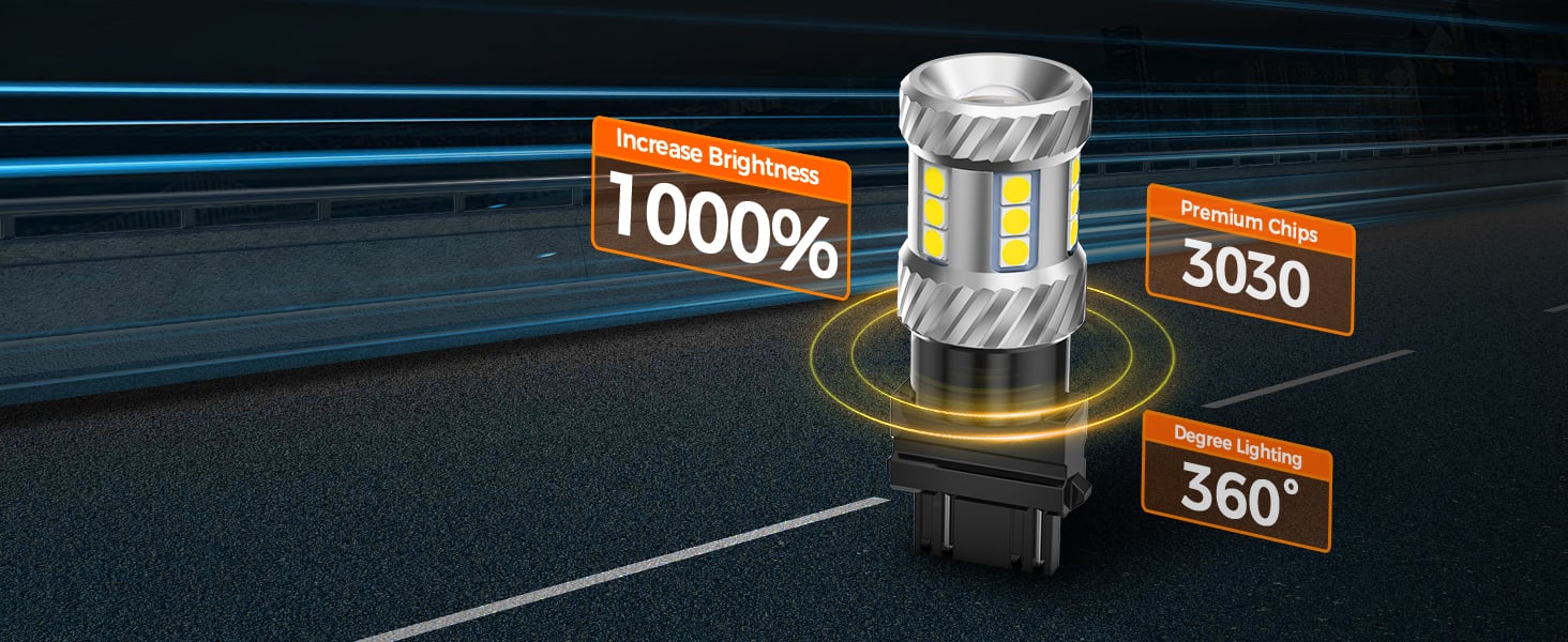 sealight 3157 3156 4157 4057 led bulb reverse turn signal