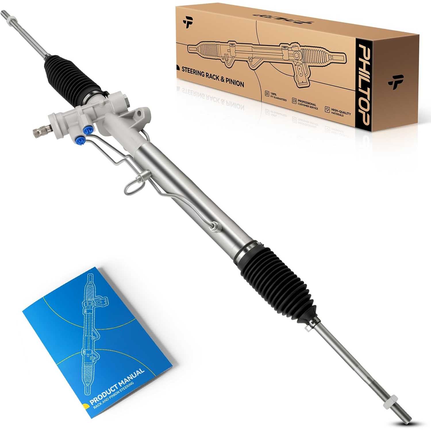 PHILTOP Hydraulic Power Steering Rack and Pinion Assembly Direct Fit 1989-1991 TC Ma-serati, 1989 Lancer, 1989-1993 Daytona(Exc.