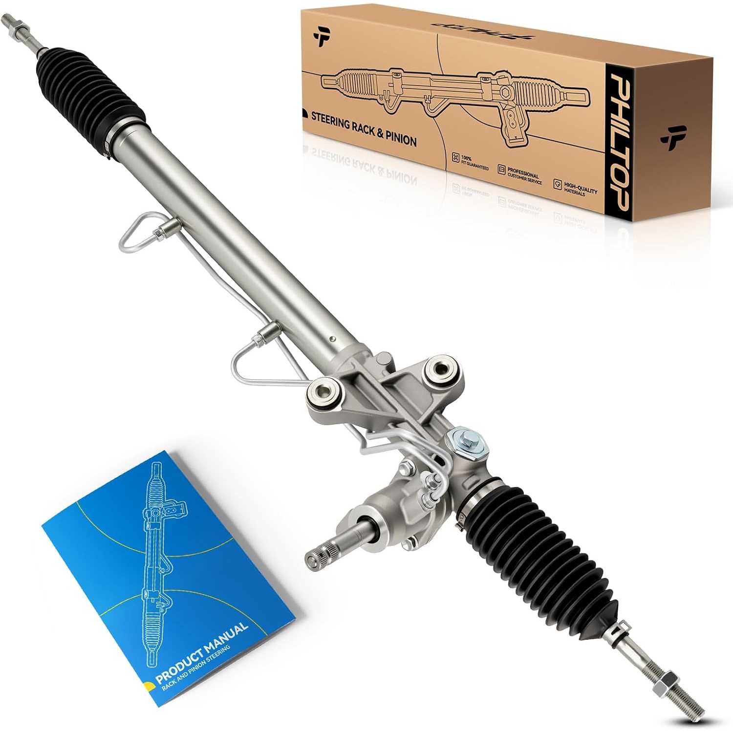 PHILTOP Power Steering Rack and Pinion Compatible with Acura Integra 1994-2001 All Models, Honda Civic del Sol 1994-1997 1.6L, H