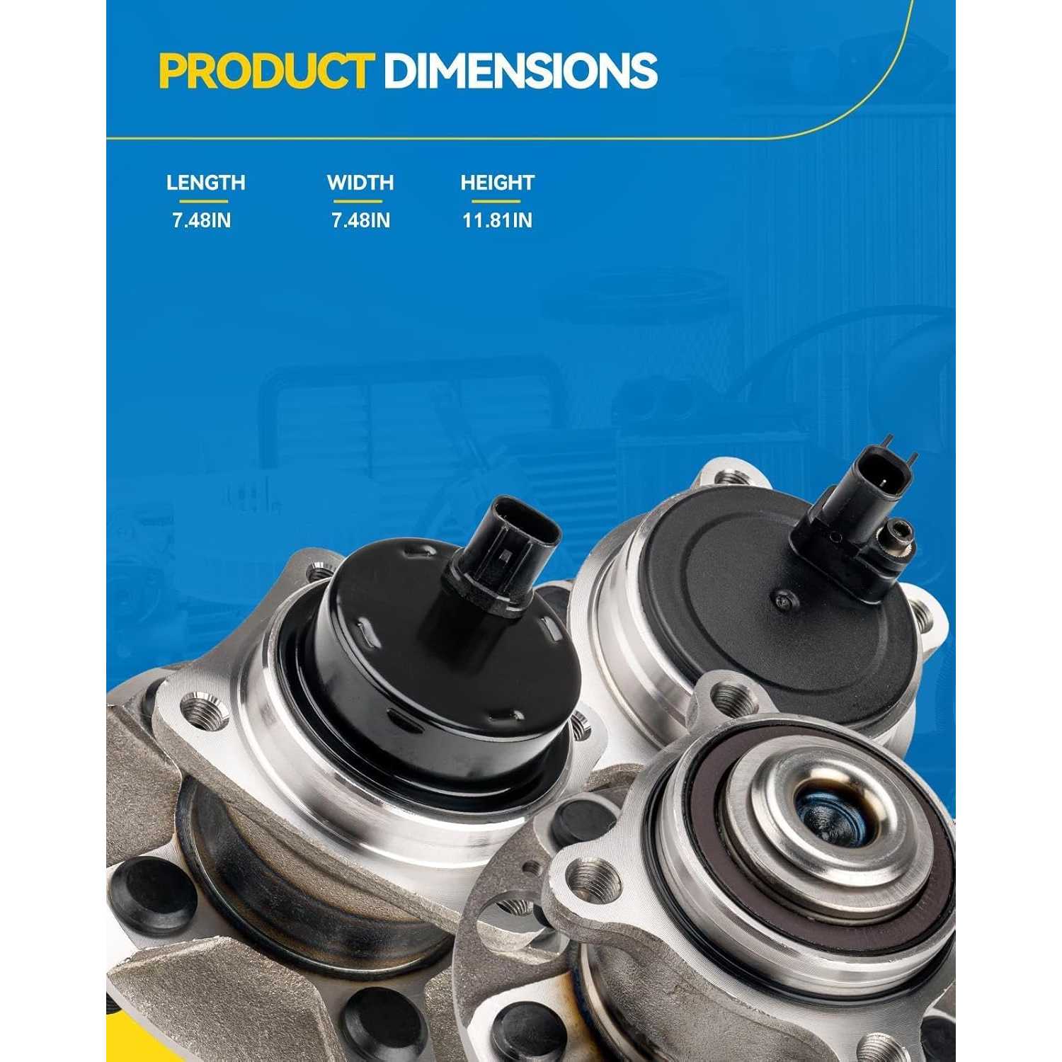 PHILTOP 513275 x2 Rear Wheel Hub Assembly Compatible with 2011