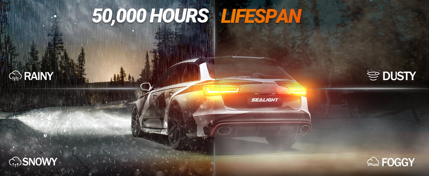 sealight 3157 3156 led bulb amber yellow