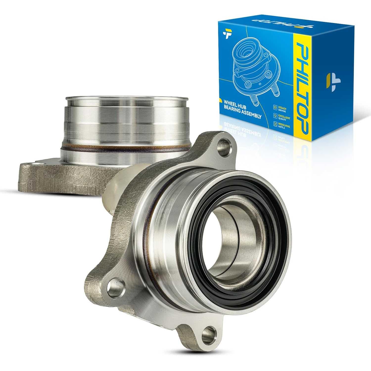 PHILTOP 512351/512352 Rear Wheel Hub Assembly Fit for Toyota Tundra 2007-2020, Lexus LX570 2008-2011 2013-2020, Toyota Land Crui