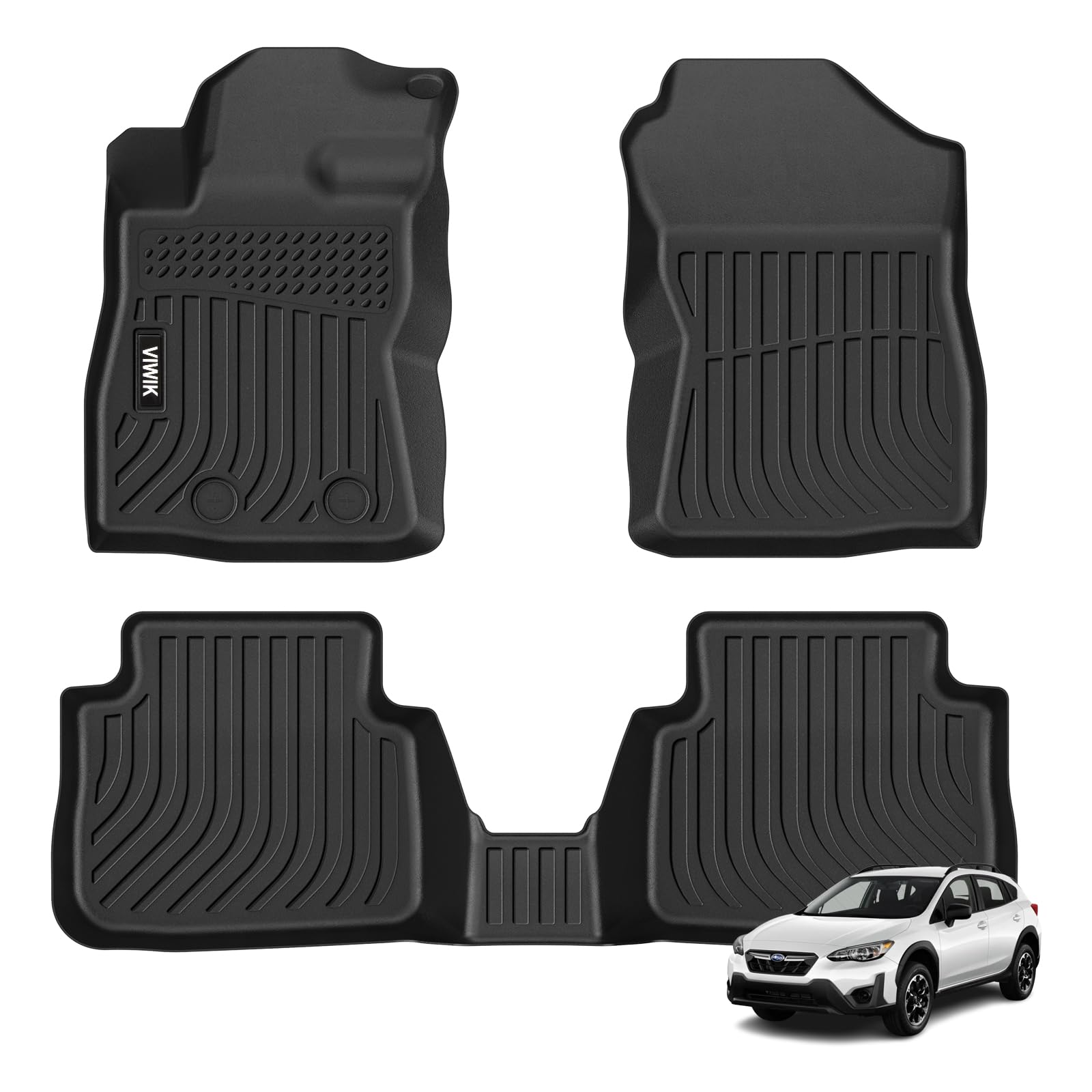 ViWiK® All Weather Custom Truck Floor Mats Best TPE Vehicle Floor Liner for 2025 Subaru Impreza SUV Automotive Front & Rear Mats 0