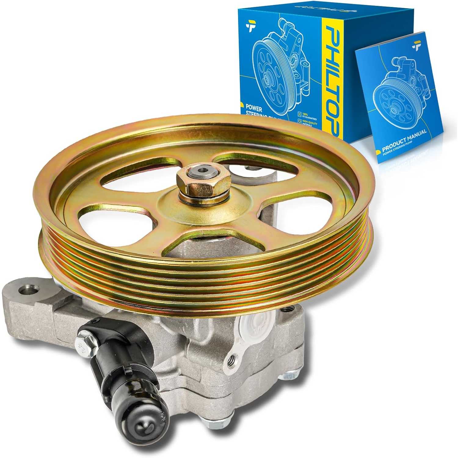 PHILTOP 215193 Power Steering Pump Pulley, Fit for 2006-2011 Ridgeline, Replace OE 215193、56110RJEA01